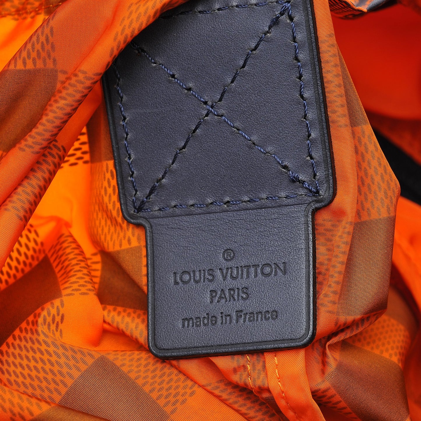 Nylon Damier Masai Adventure Practical Backpack Orange