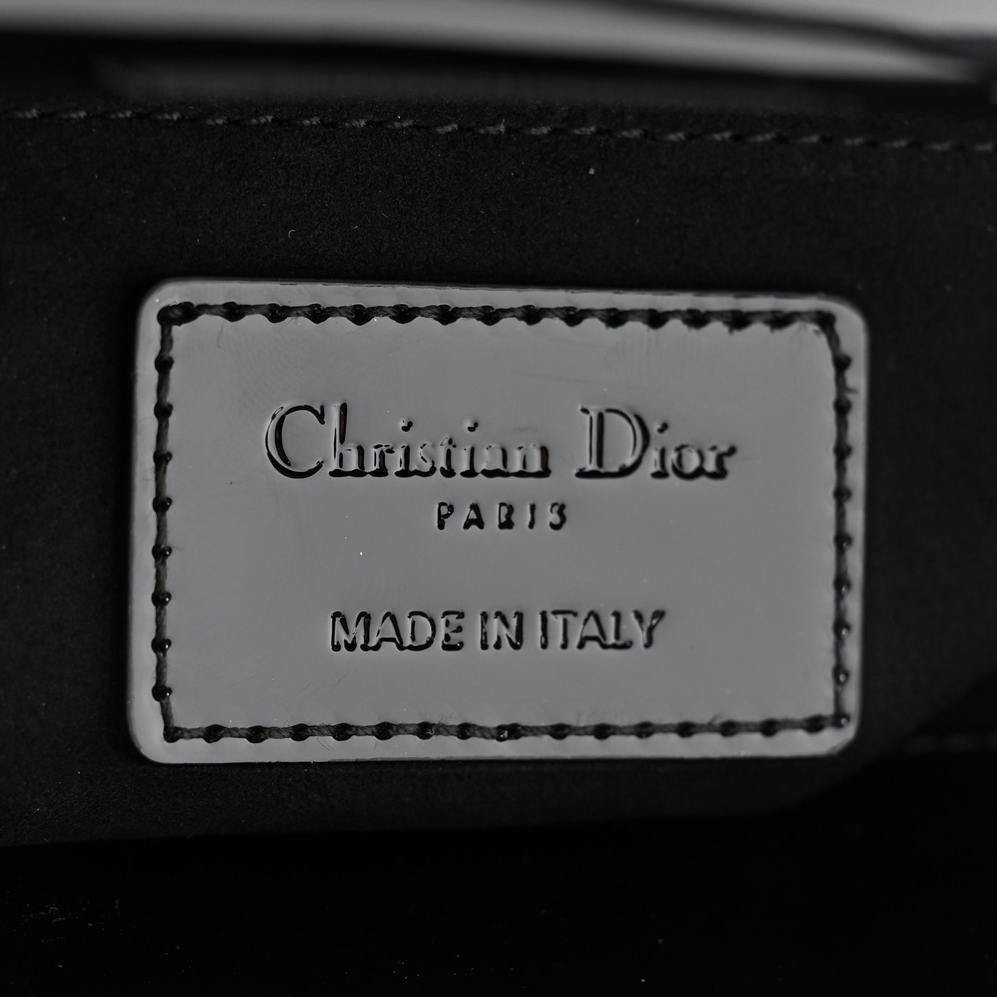 Ultraglossy Patent Cannage Small Lady Dior Black