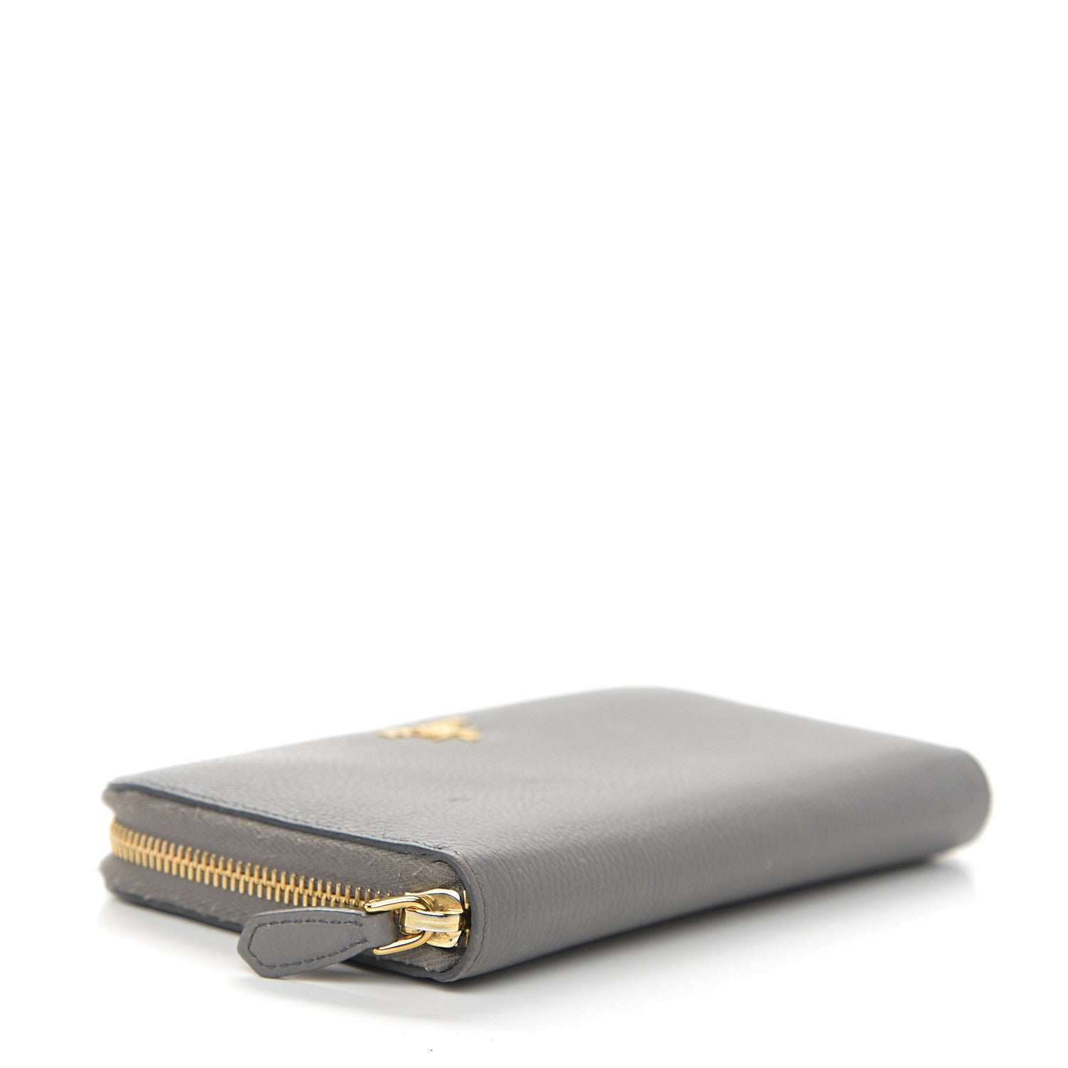Prada Vitello Daino Zip Around Wallet Marmo Cobalto 3 of 10
