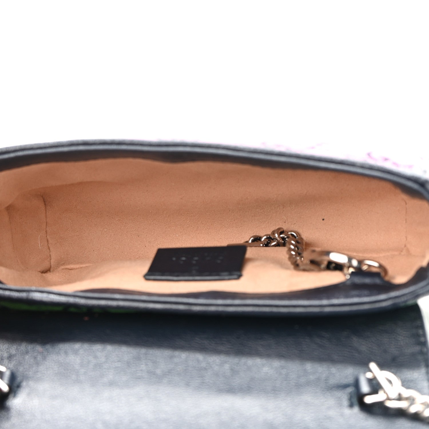 Gucci Monogram Multicolor Matelasse Diagonal Super Mini GG Marmont Shoulder Bag Light Blue Pink Blue Green Red 4 of 8