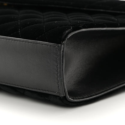 Saint Laurent Velvet Tri-Quilt Monogram Medium College Bag Black 9 of 14