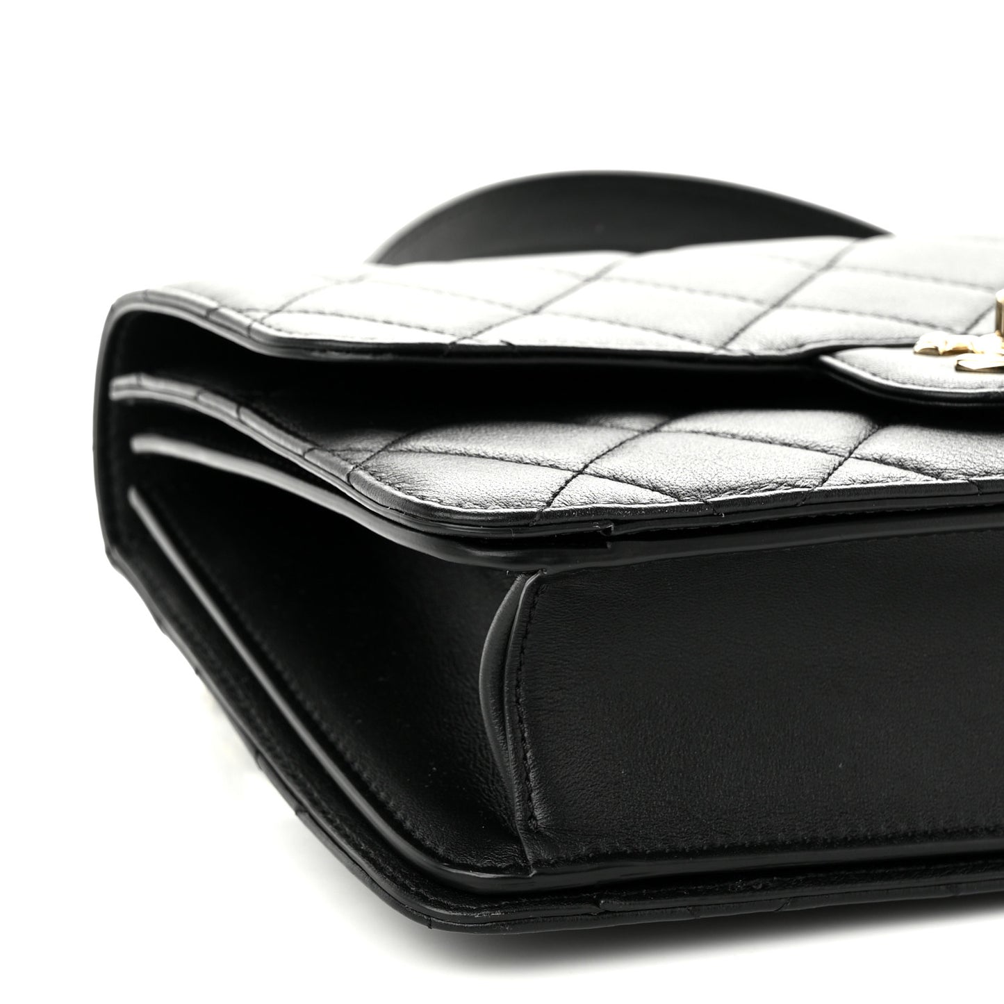 Calfskin Quilted Coco Lady Flap Black