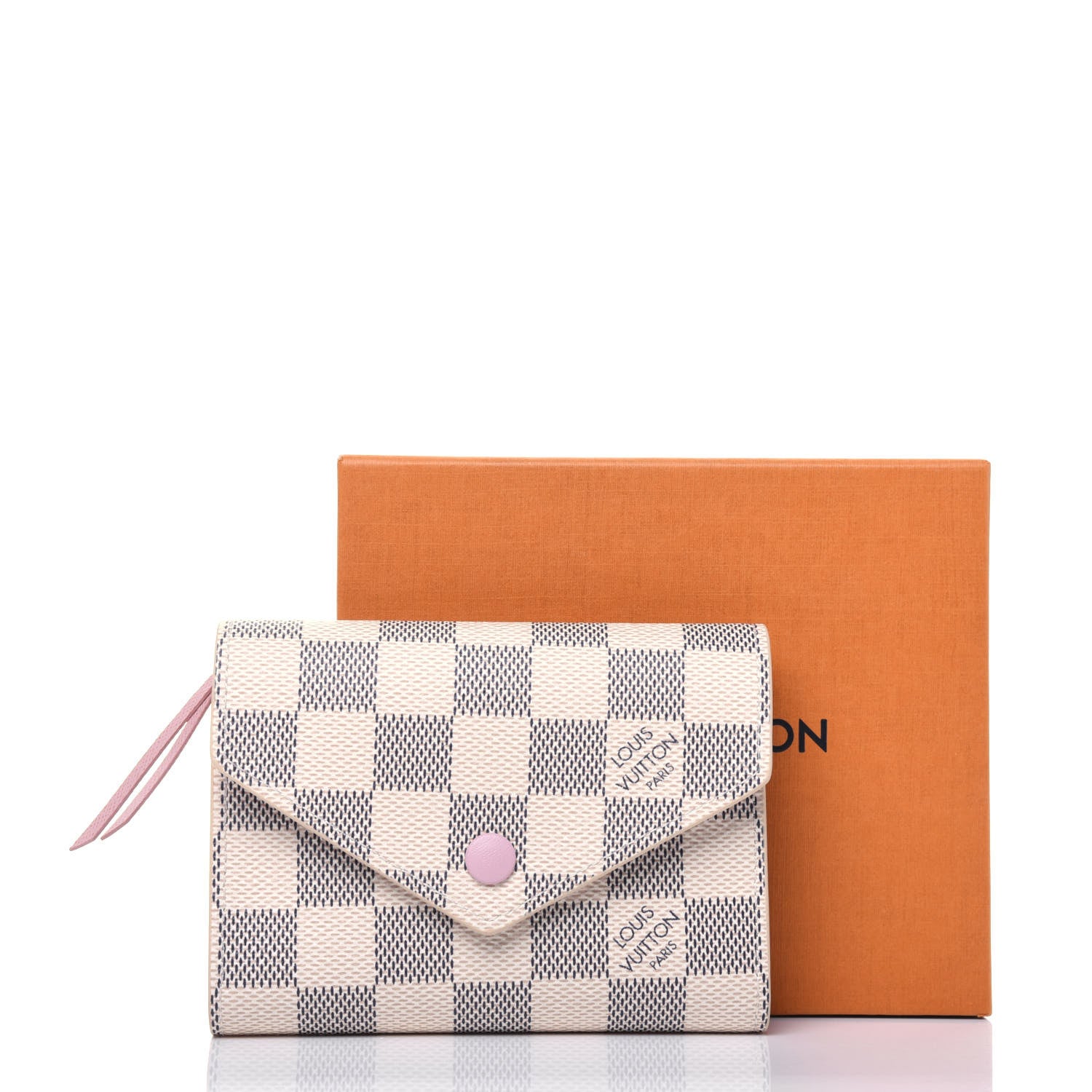 Louis Vuitton Damier Azur Victorine Wallet Rose Ballerine 9 of 9