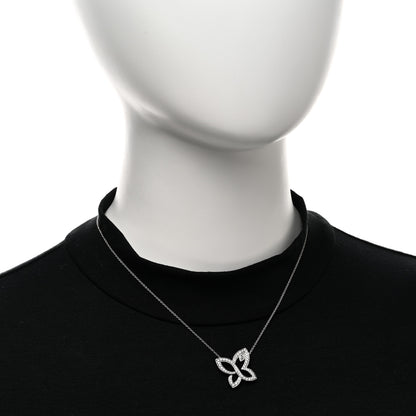Harry Winston Platinum Diamond Infinite Lily Cluster Pendant Necklace 2 of 5