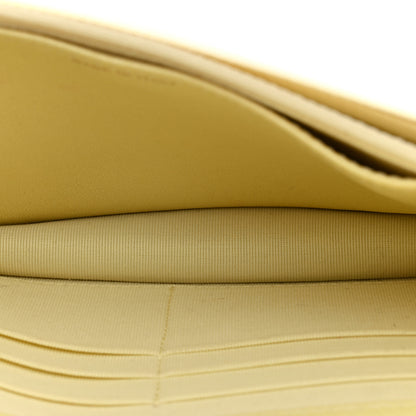 Chanel Iridescent Goatskin Quilted Wallet on Chain WOC Light Yellow 5 of 11