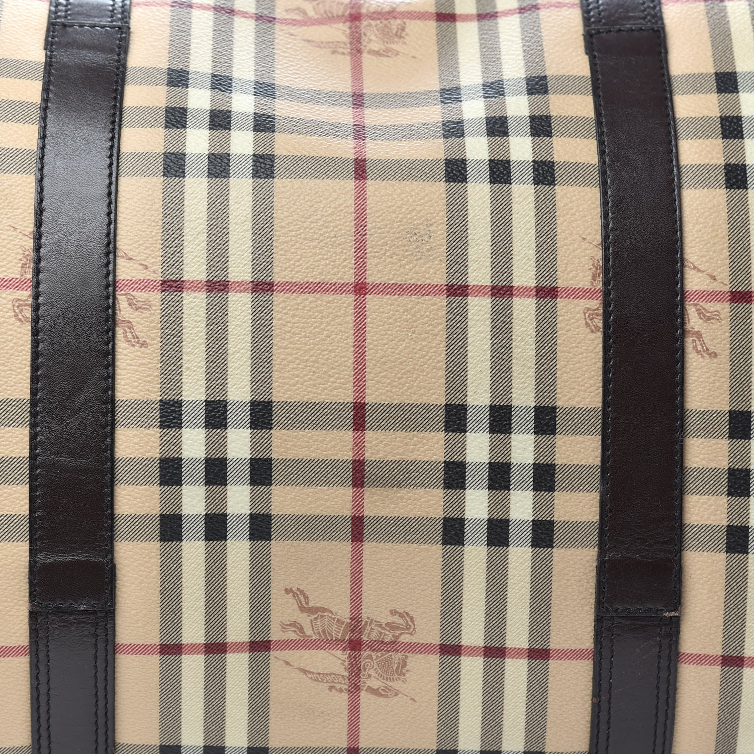 Burberry Haymarket Check Duffle Bag Dark Brown 11 of 15
