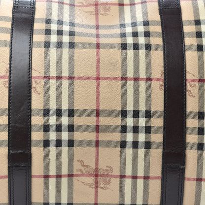 Burberry Haymarket Check Duffle Bag Dark Brown 11 of 15