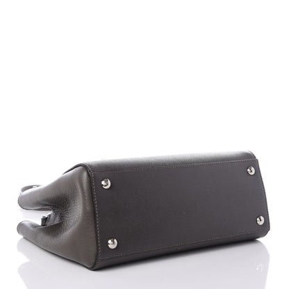Fendi Vitello Elite Petite 2Jours Tote Asphalt 3 of 8