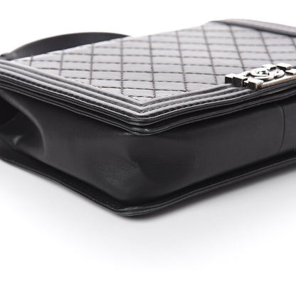 Chanel Lambskin Quilted Large Boy Flap Black 8 of 9