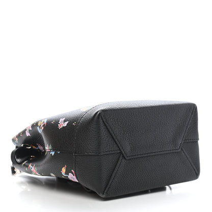 Louis Vuitton Calfskin Flower Lockme Mini Backpack Black Multicolor 4 of 9