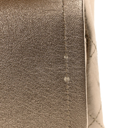 Chanel Metallic Lambskin Quilted Jumbo Double Flap Gold 13 of 15