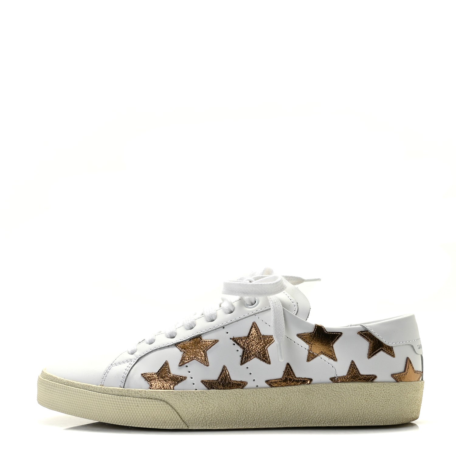 Saint Laurent Nappa Star Court Sneakers 36.5 Off White 1 of 11