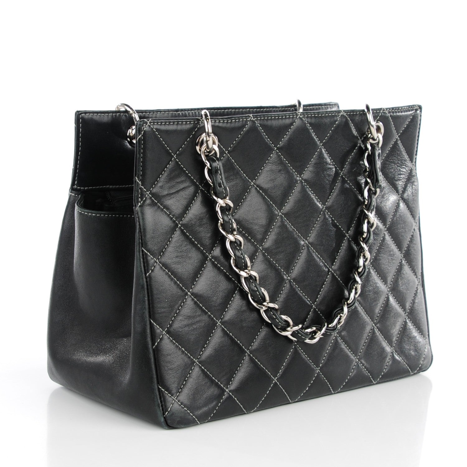 Chanel Lambskin Quilted Petit Timeless Tote PTT Black 4 of 10