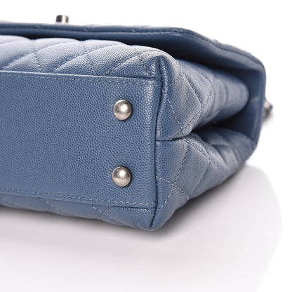 Chanel Caviar Quilted Mini Coco Handle Flap Blue 6 of 10
