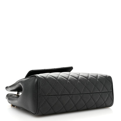 Chanel Caviar Quilted In Out Flap Shopping Tote Black 6 of 12