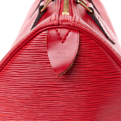 Louis Vuitton Epi Speedy 25 Castillan Red 8 of 11