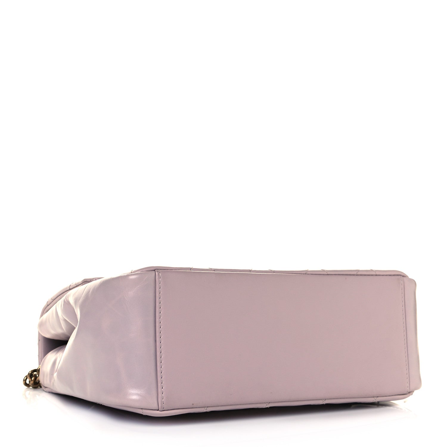 Chanel Glazed Calfskin Quilted Medium Gold Bar Top Handle Flap Light Pink 3 of 8