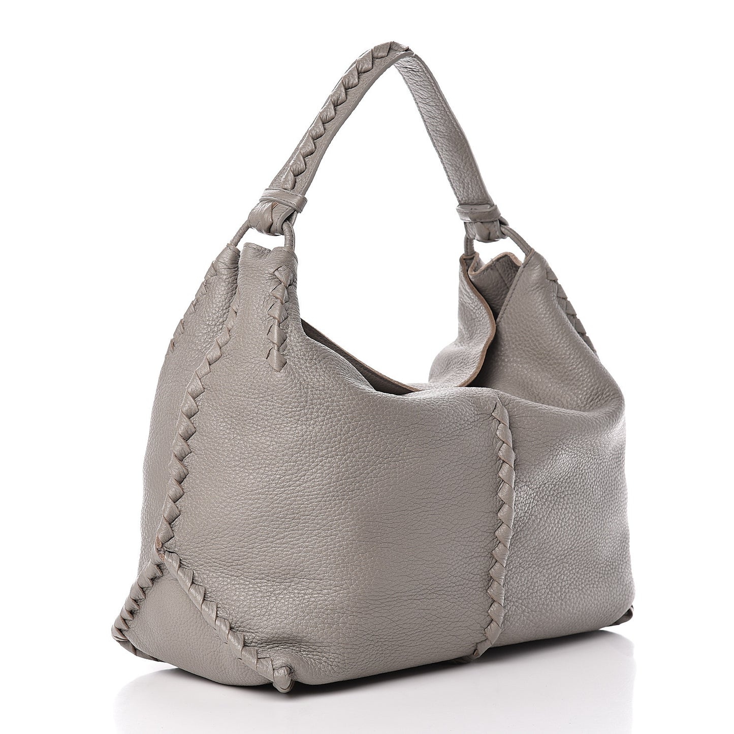 Cervo Deerskin Hobo Light Grey