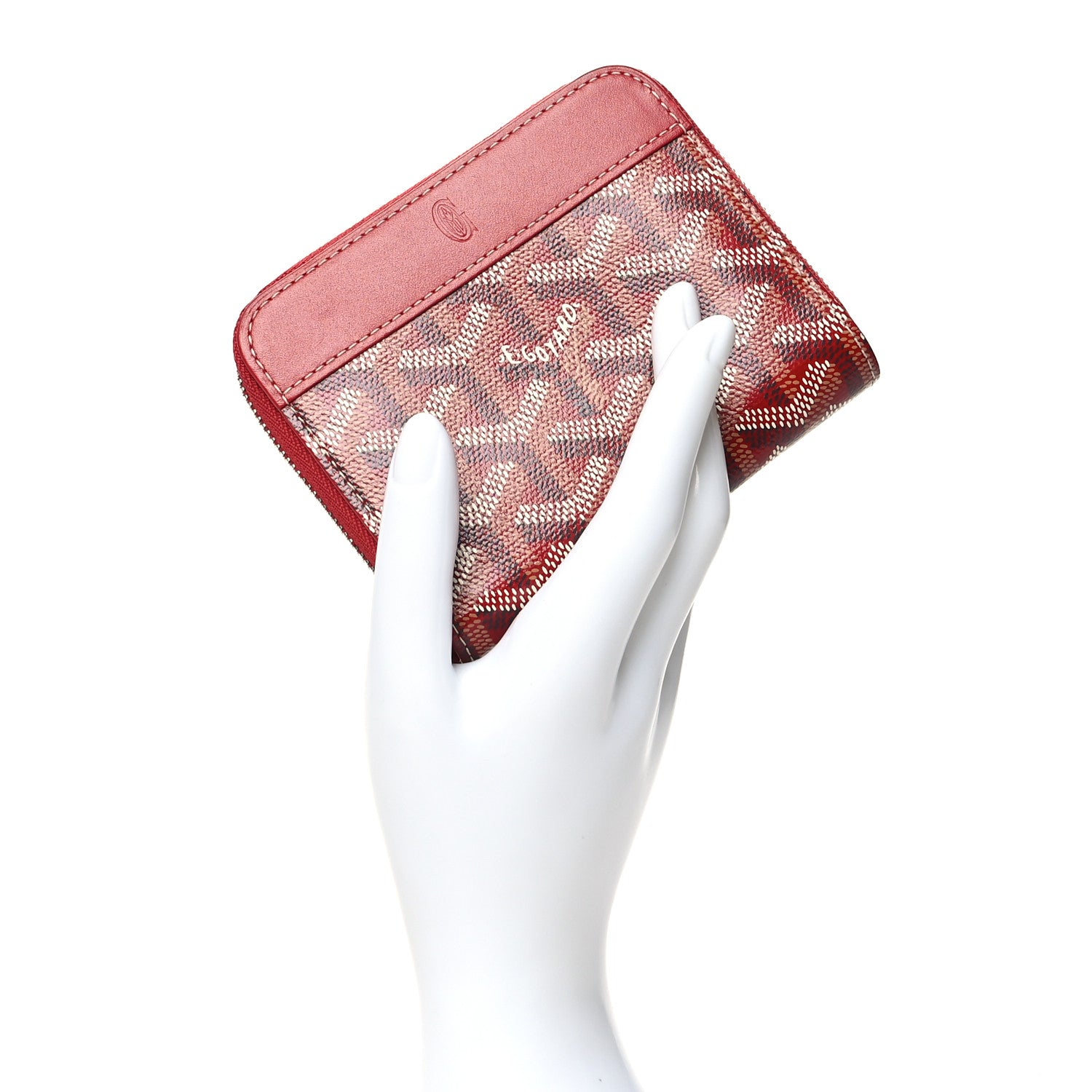 Goyard Goyardine Matignon PM Wallet Red 2 of 10