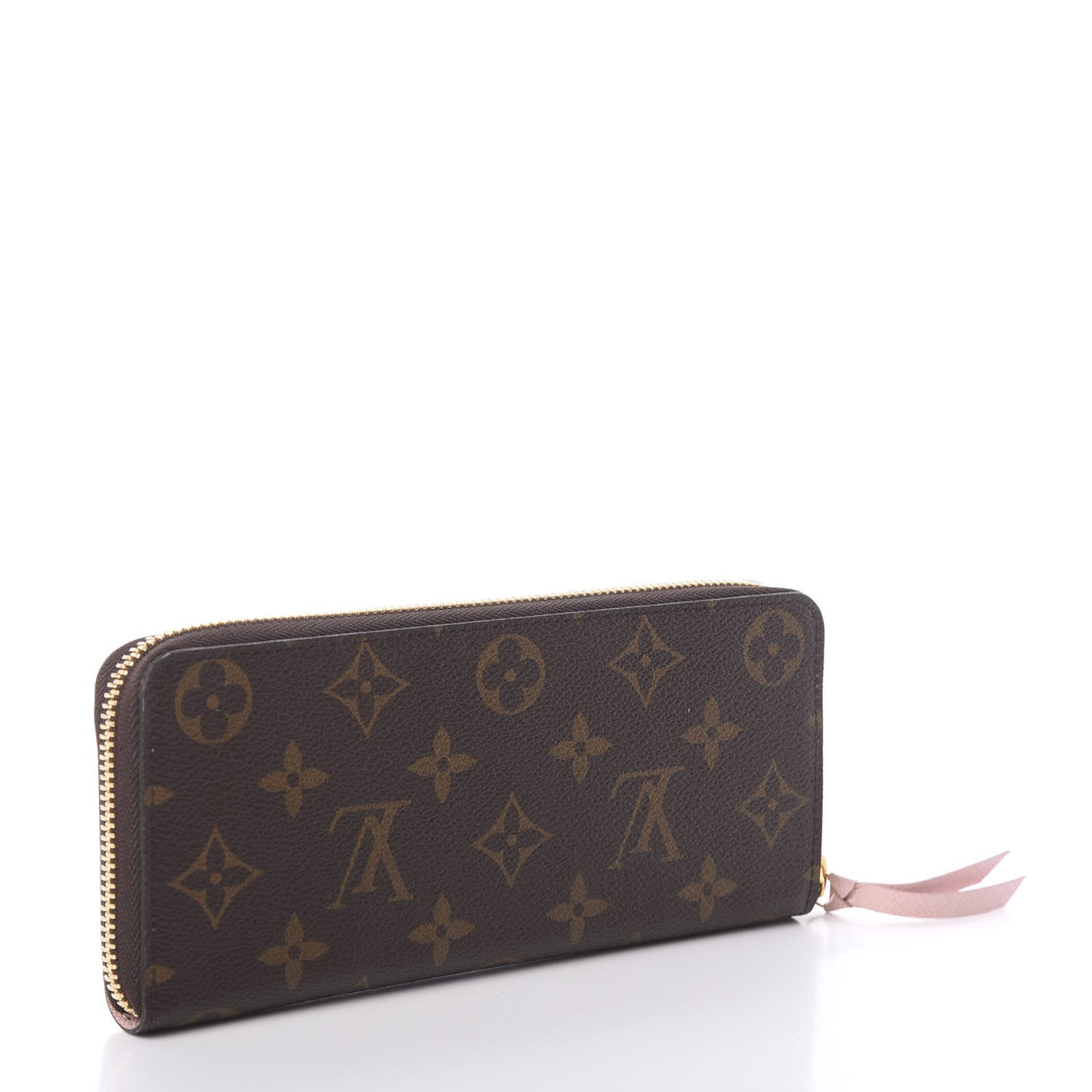 Monogram Clemence Wallet Rose Ballerine