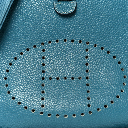 Hermes Taurillon Clemence Evelyne III PM Blue Jean 9 of 11