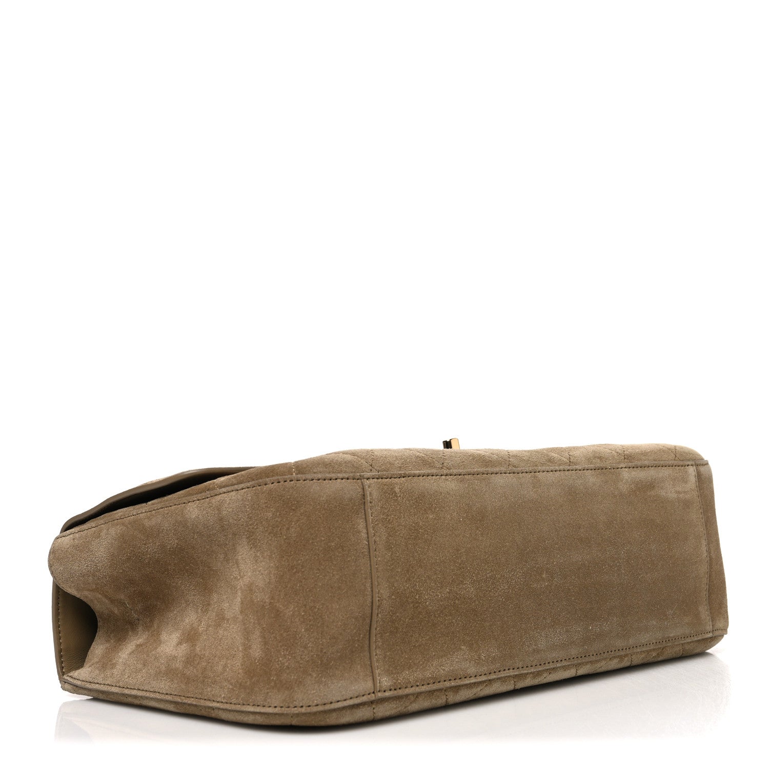 Chanel Suede Calfskin Small Souplissimo Maxi Flap Dark Beige 4 of 11