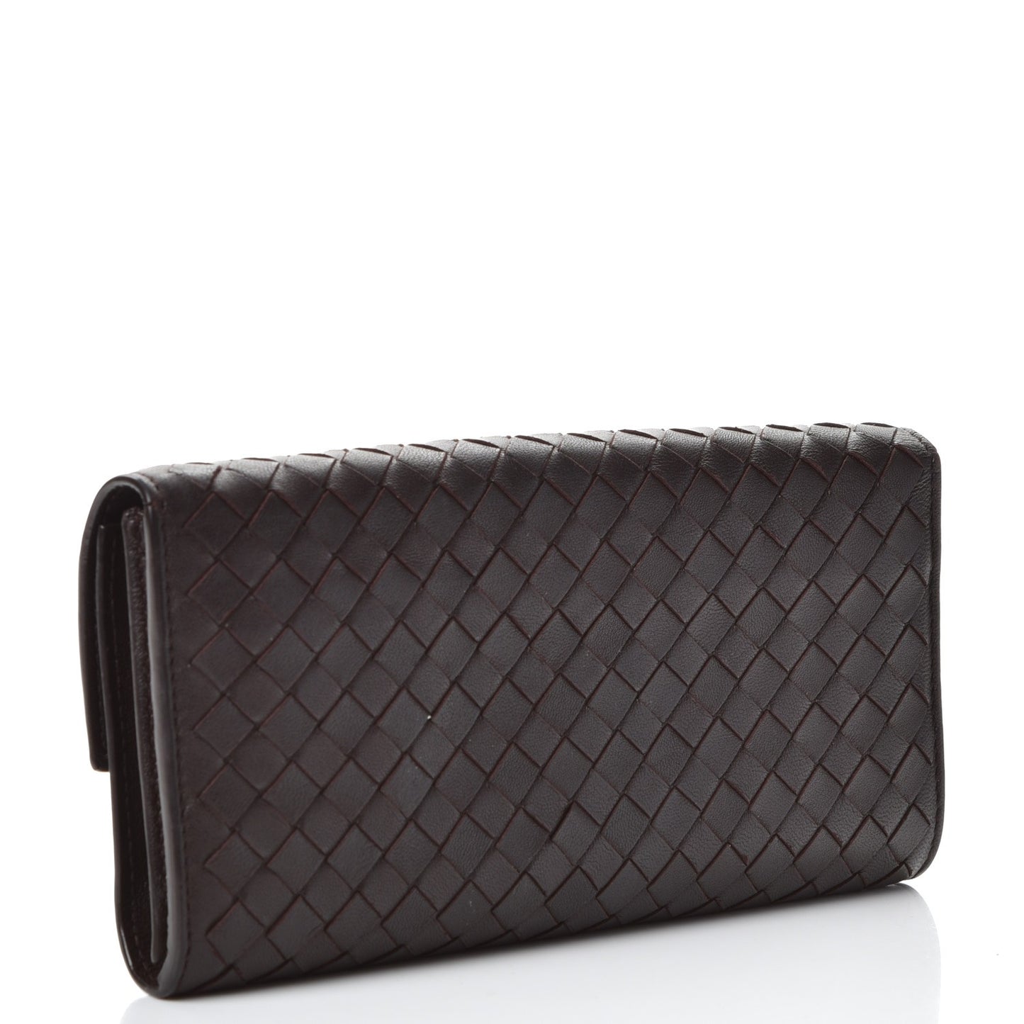 Nappa Intrecciato Continental Wallet Ebano