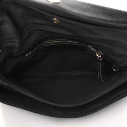 Balenciaga Chevre Gold Metallic Edge Hardware Envelope Clutch Black 6 of 8