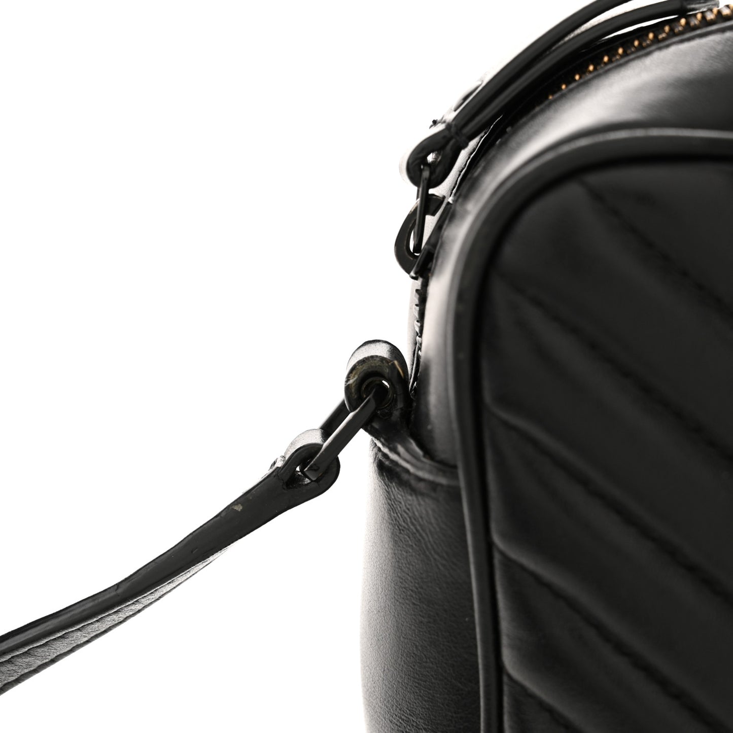 Calfskin Matelasse Monogram Monochrome Lou Camera Bag Black