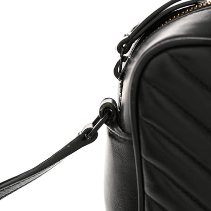 Saint Laurent Calfskin Matelasse Monogram Monochrome Lou Camera Bag Black 16 of 19