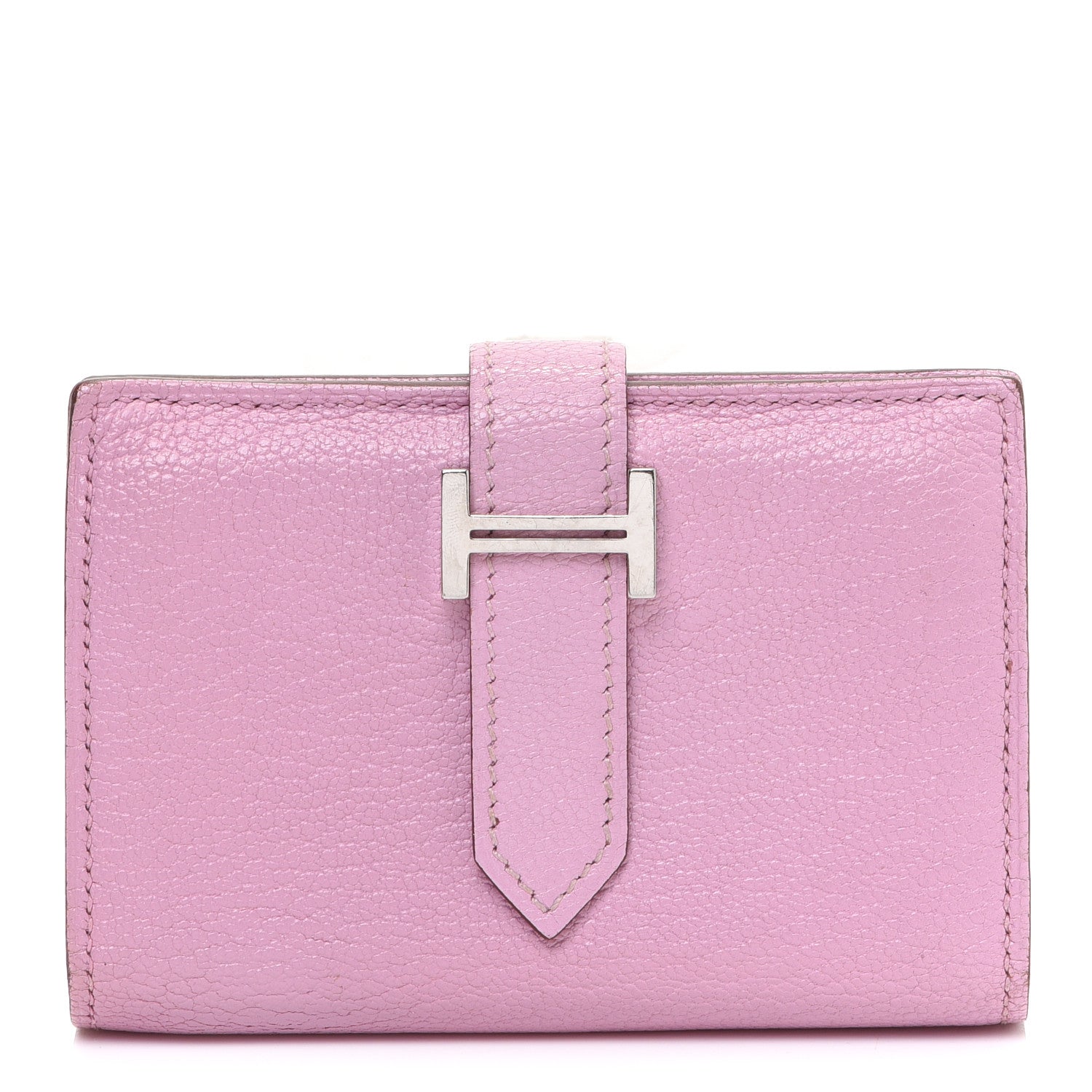 Hermes Chevre Mysore Mini Bearn Wallet Mauve Sylvestre 1 of 14