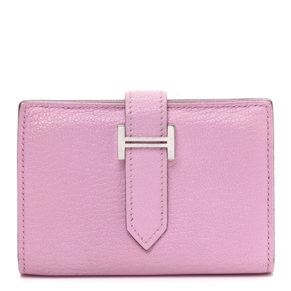Hermes Chevre Mysore Mini Bearn Wallet Mauve Sylvestre 1 of 14