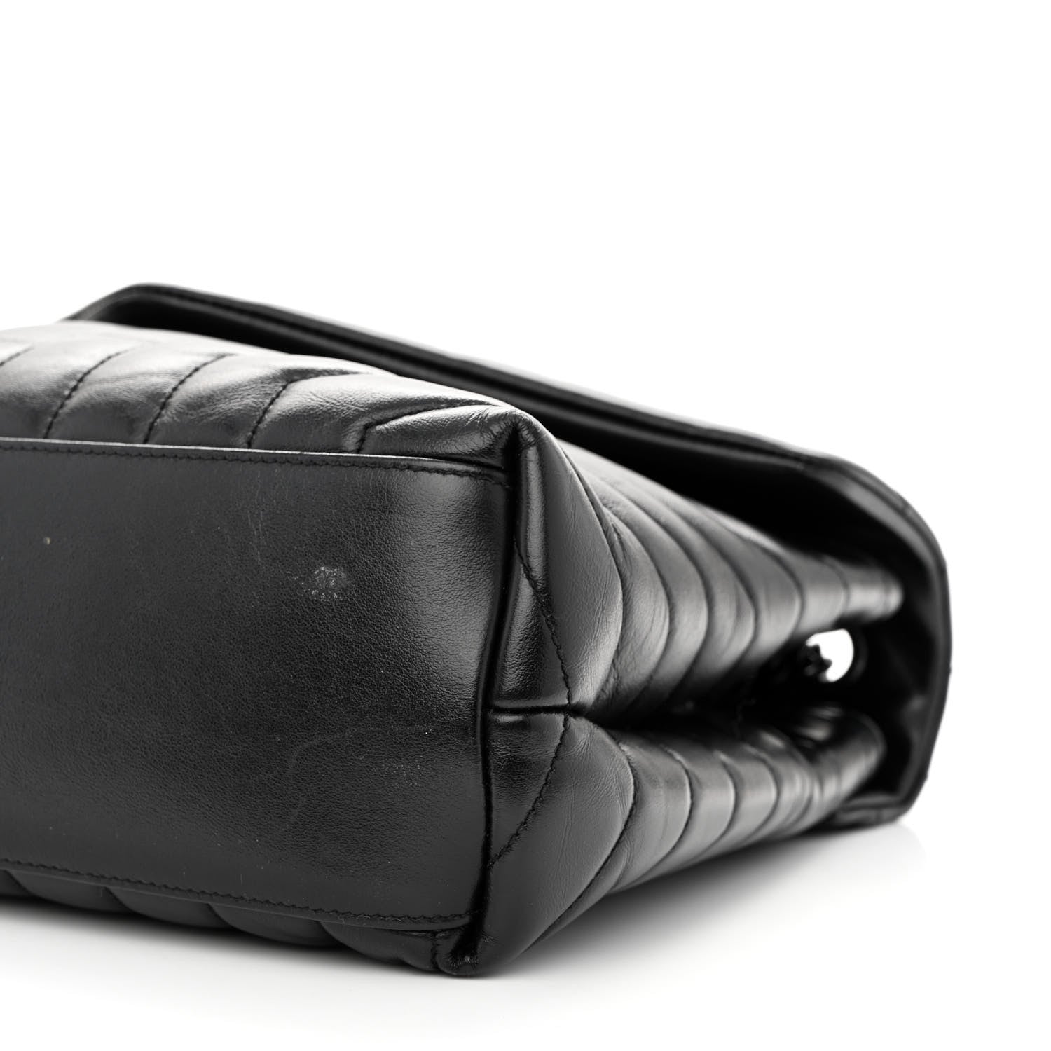 Saint Laurent Calfskin Y Quilted Monogram Medium Loulou Chain Satchel Black 10 of 11