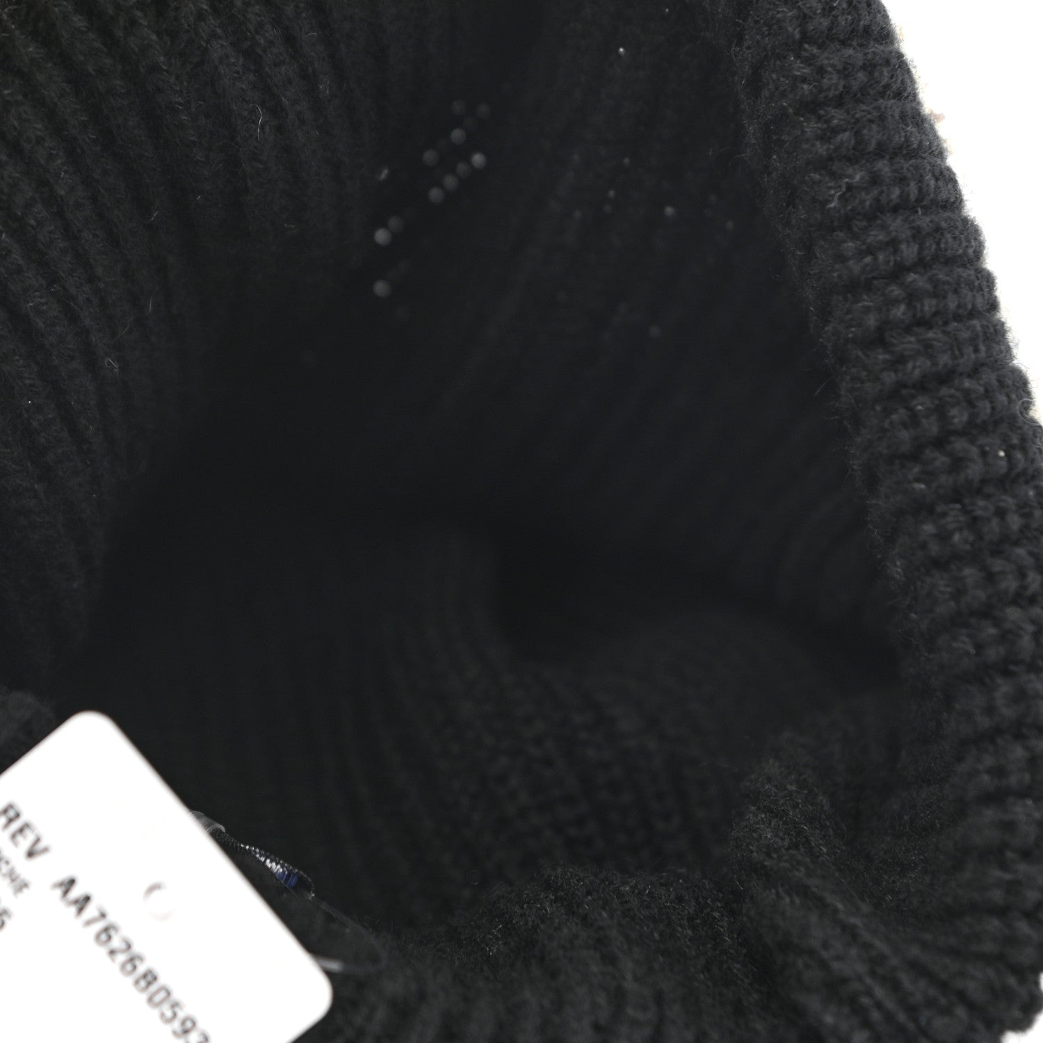 Chanel Cashmere Logo Beanie Hat Black White 4 of 6