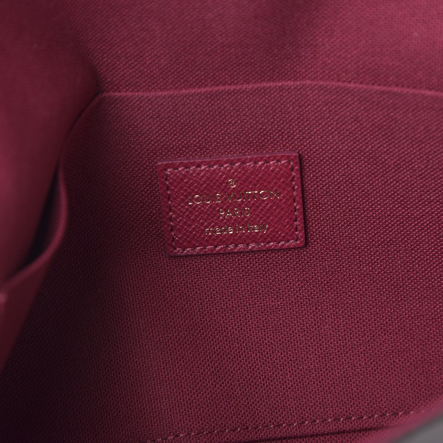 Monogram Pochette Felicie Chain Wallet Fuchsia