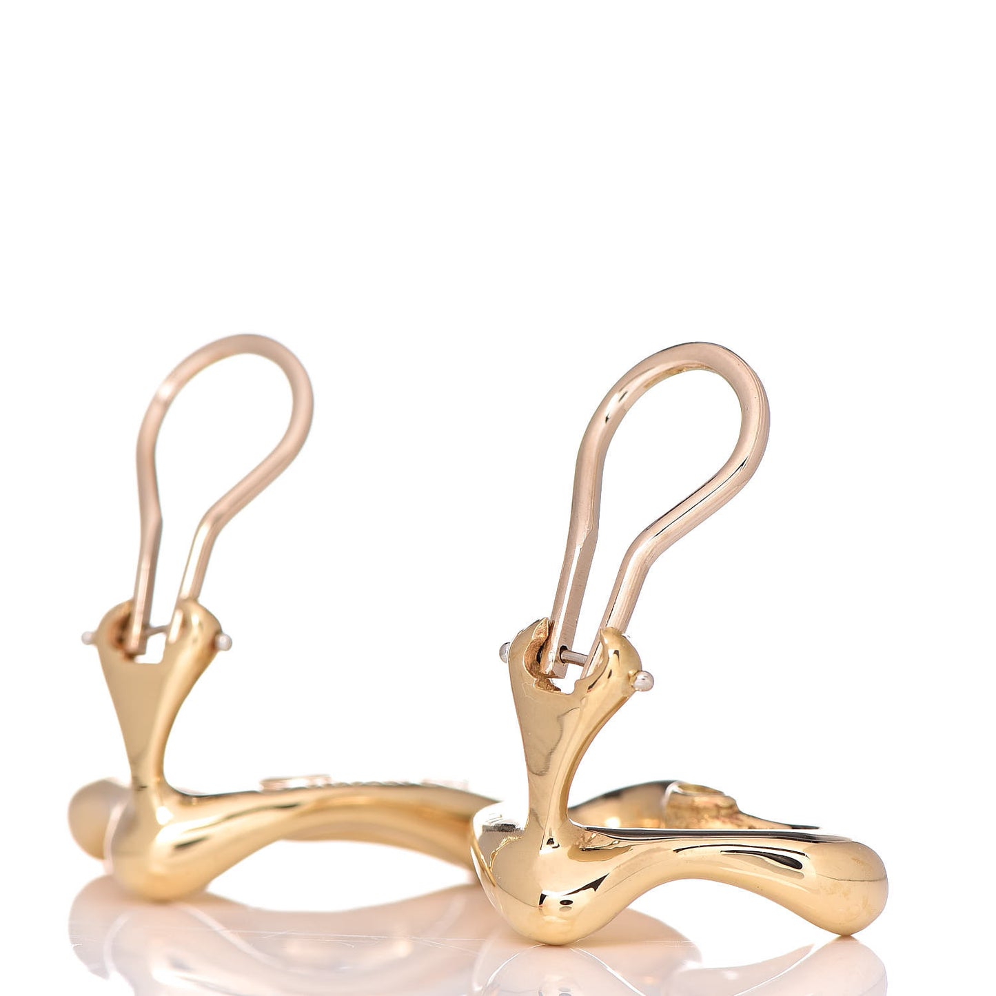 18K Yellow Gold 21mm Elsa Peretti Open Heart Clip-On Earrings