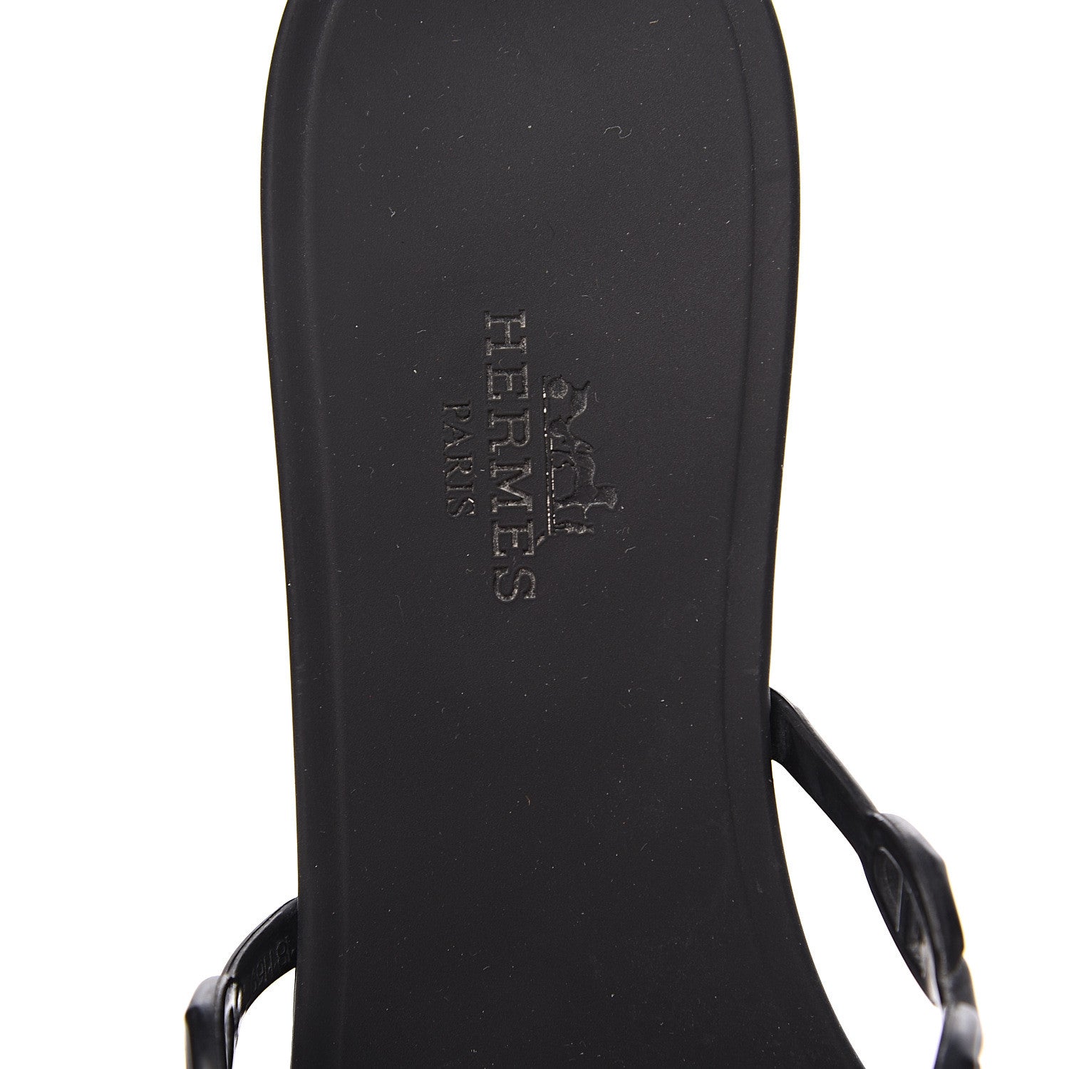 Hermes Rubber Chaine d'Ancre Rivage Sandals 37 Black 6 of 10