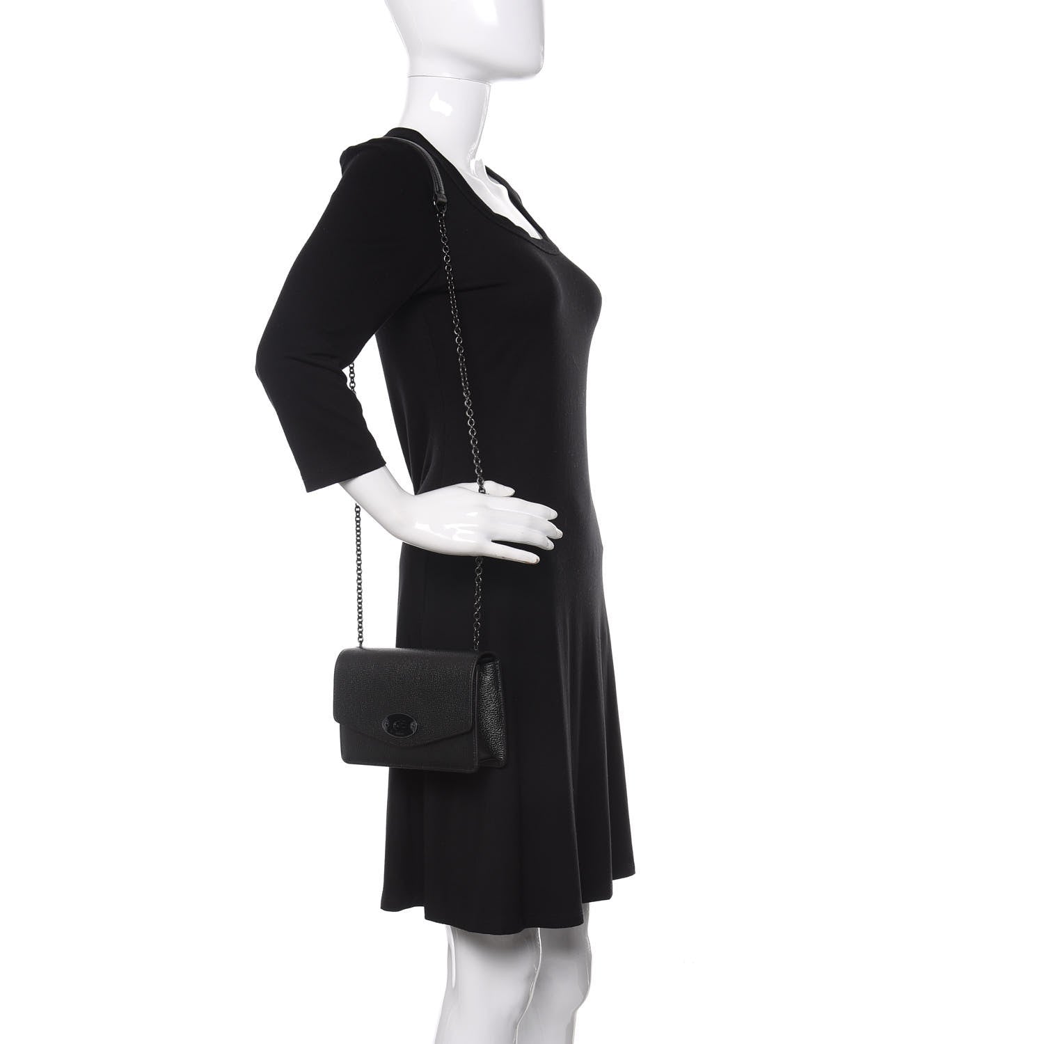 Mulberry Metallic Small Grain Calfskin Small Darley Gunmetal 2 of 10