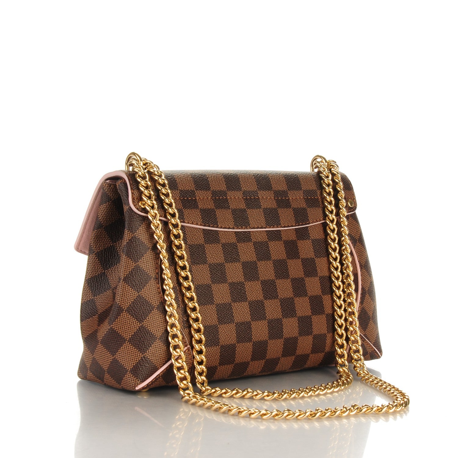 Louis Vuitton Damier Ebene Caissa Clutch Rose Ballerine 3 of 7