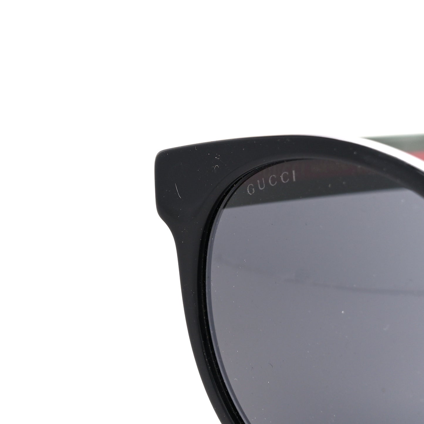 Acetate Square Frame Web Sunglasses GG0416SK Black