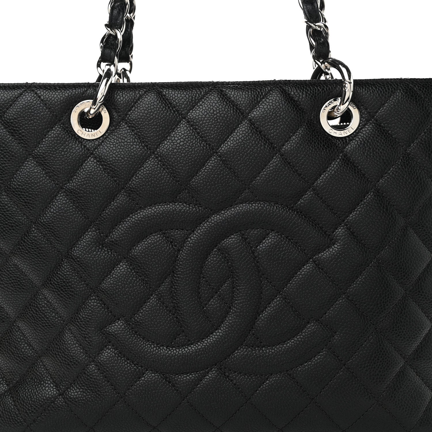 Chanel Caviar Quilted Grand Shopping Tote GST Black 9 of 12