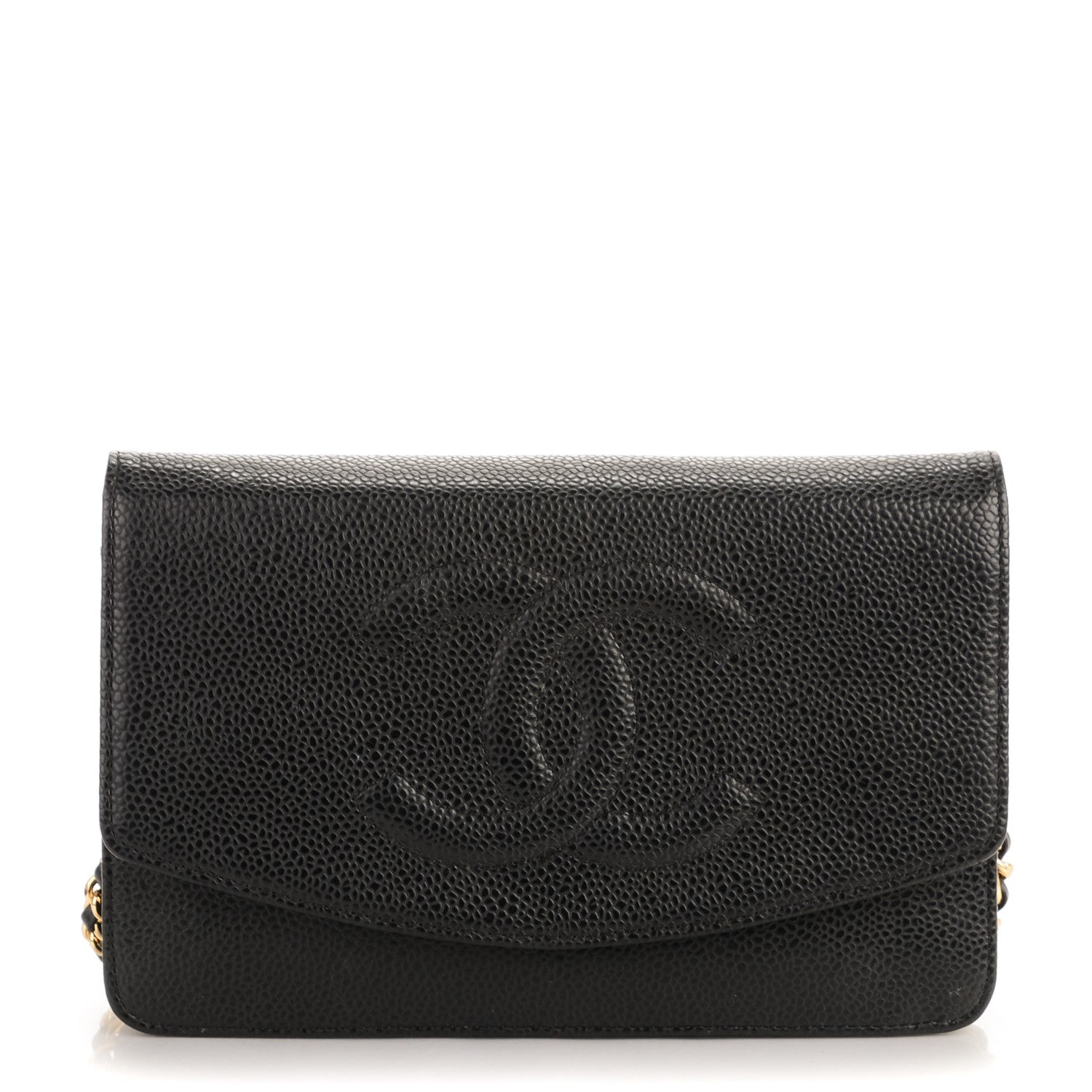 Chanel Caviar Timeless CC Wallet On Chain WOC Black 1 of 8