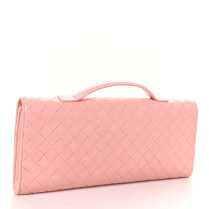 Bottega Veneta Nappa Intrecciato Long Andiamo Top Handle Clutch Rose 3 of 7