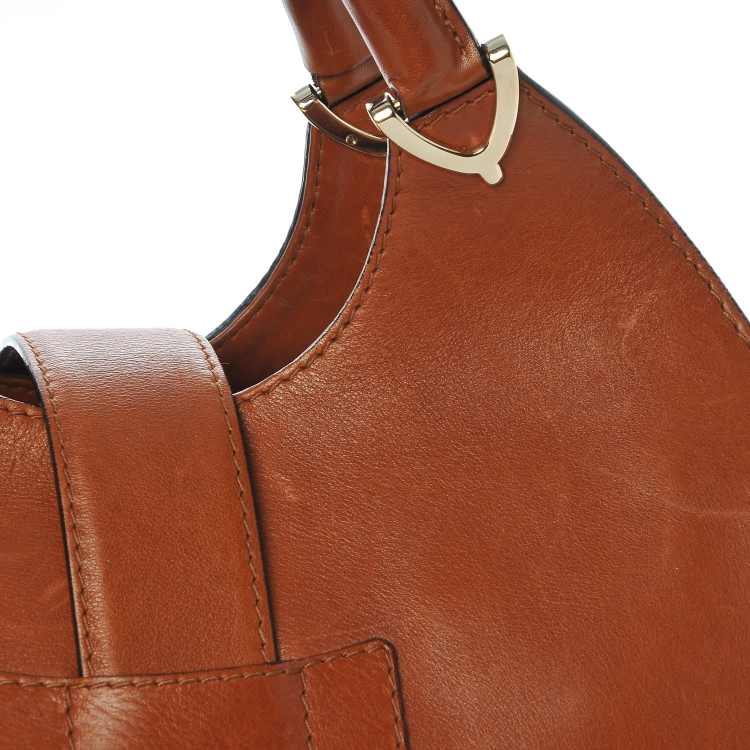 Gucci Calfskin Medium Stirrup Top Handle Bag 14 of 23