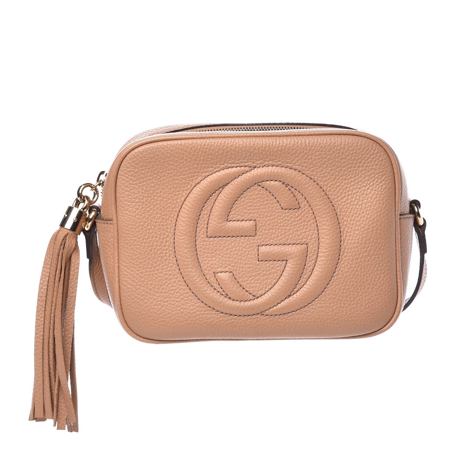 Gucci Pebbled Calfskin Small Soho Disco Bag Rose Beige 1 of 7