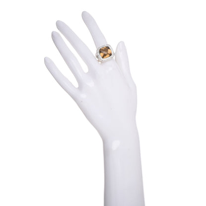 David Yurman Sterling Silver Diamond Champagne Citrine 14mm Albion Ring 52 6 2 of 10