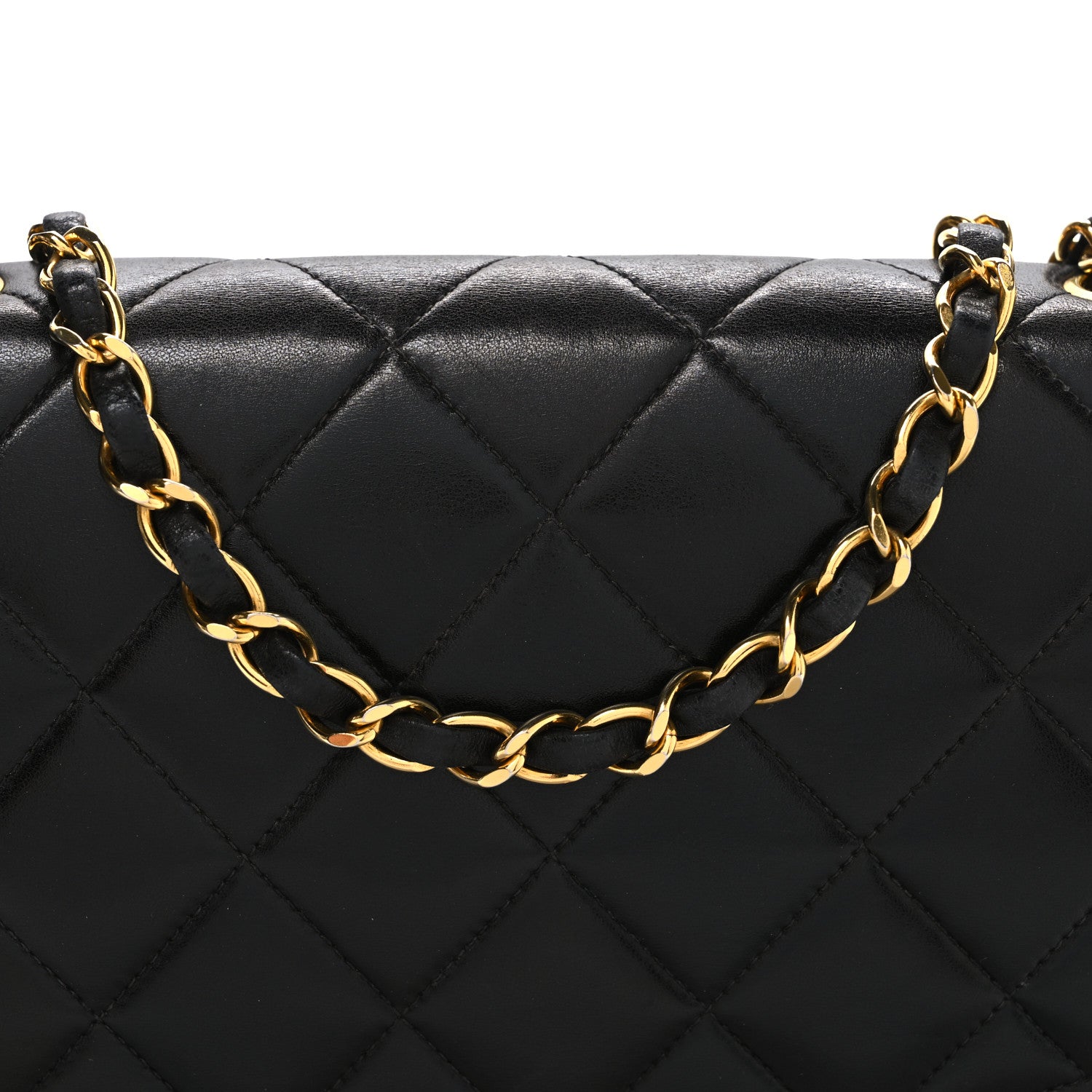 Chanel Lambskin Quilted Medium Single Flap Black 9 of 12