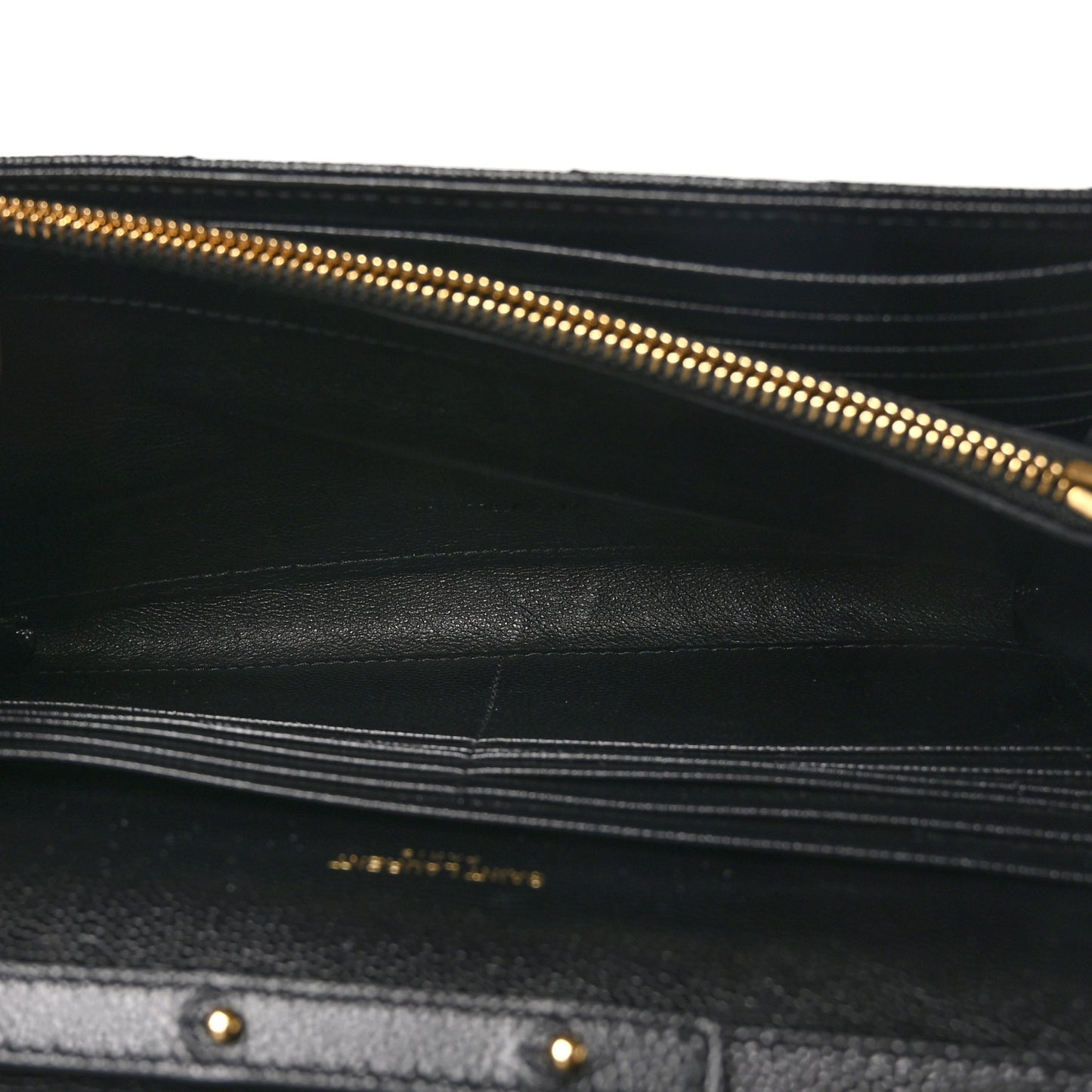 Grain De Poudre Matelasse Chevron Monogram Chain Wallet Black