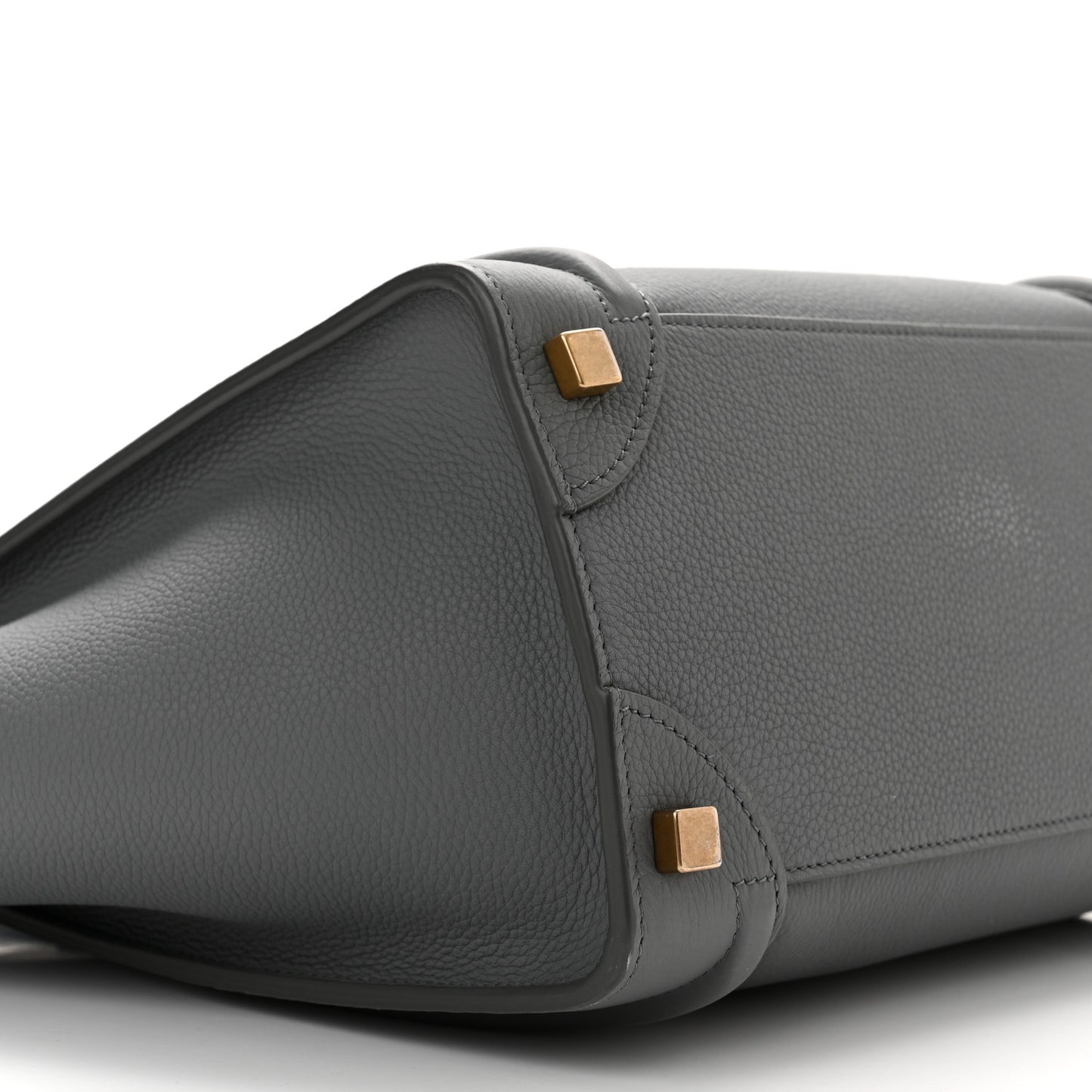 Baby Drummed Calfskin Micro Luggage Kohl
