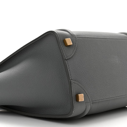 Celine Baby Drummed Calfskin Micro Luggage Kohl 10 of 11
